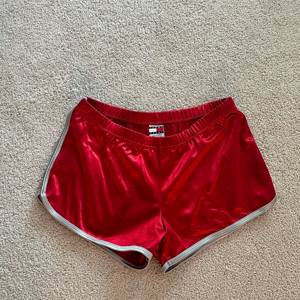 Vintage Tommy Girl Sport Shiny Red Boy Shorts